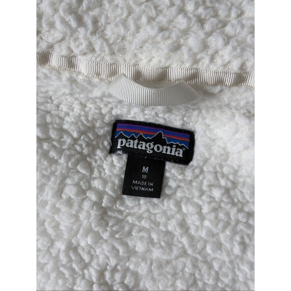 Patagonia Girls Vest Los Gatos Fleece Full Zip White Medium 10 - Picture 4 of 10